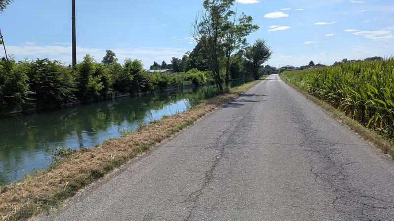Un tratto di Ciclovia dell'Oglio