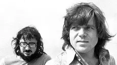 Un giovane Beppe Carletti con Augusto Daolio in una vecchia foto