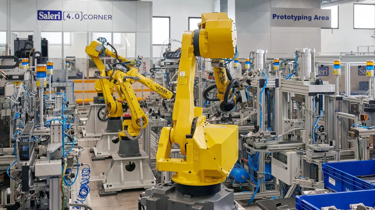 La linea di produzione delle Industrie Saleri Italo