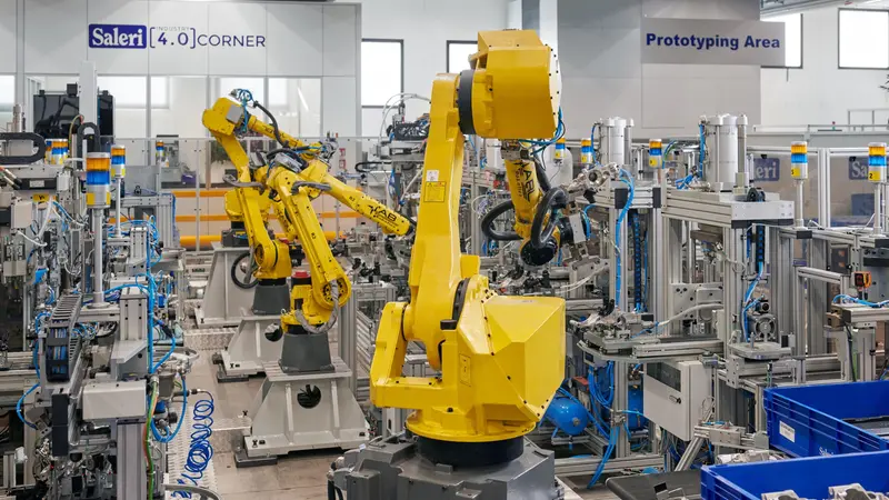 La linea di produzione delle Industrie Saleri Italo