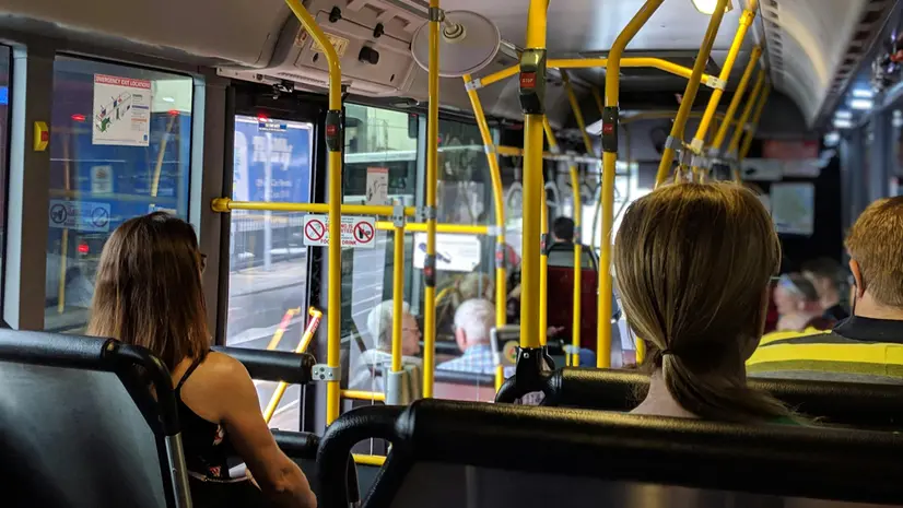 L'interno di un autobus, foto simbolica