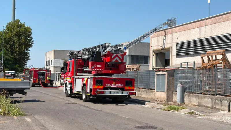 L'intervento dei Vigili del fuoco a Offlaga
