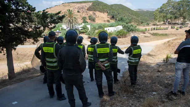 Le forze marocchine nella zona di confine