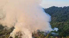 Incendio nei boschi della Valtrompia