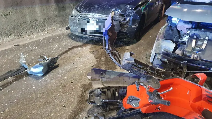 L'incidente in galleria a Gargnano