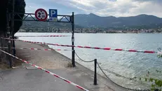 L'area delimitata in attesa dell'intervento degli artificieri