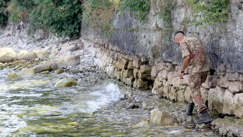 Gli artificieri dell'Esercito sul posto
