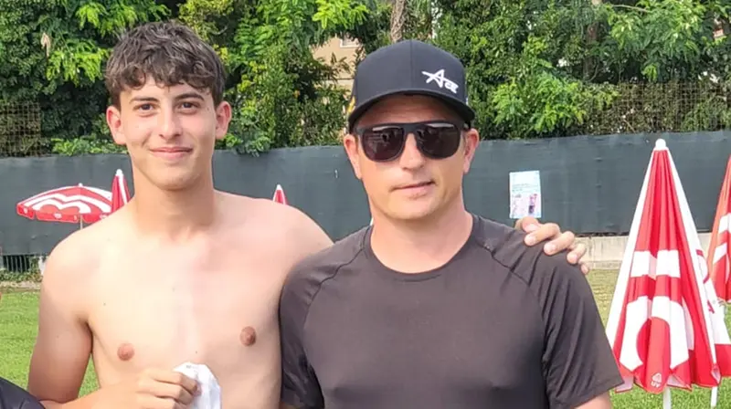 Rivadossi in compagnia del campione Kimi Raikkonen