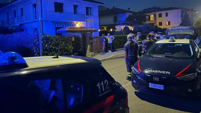 L'intervento fuori dalla casa di Concesio