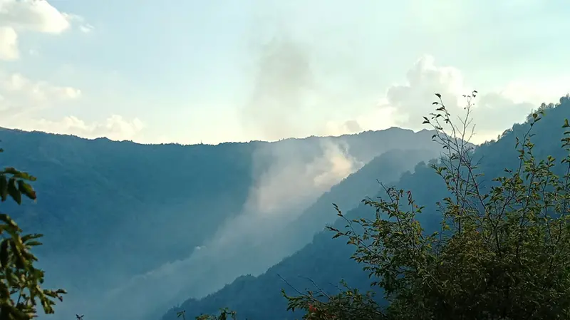 L'incendio in località Crostelle