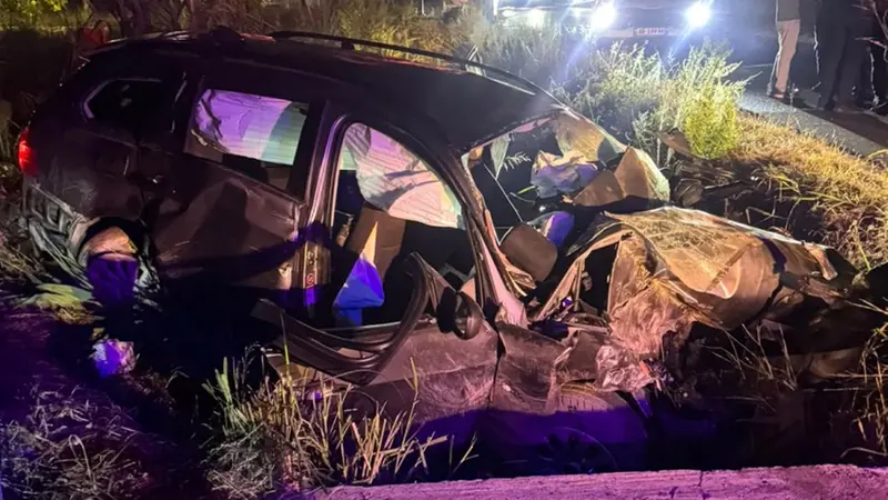 L'auto su cui viaggiavano i giovani
