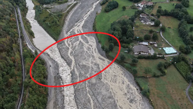 Gli accumuli di detriti che si sono formati nell'Oglio - AF Drones di Federico Spiranti