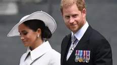 Harry e Meghan al giubileo di platino della regina Elisabetta - Foto Ansa © www.giornaledibrescia.it