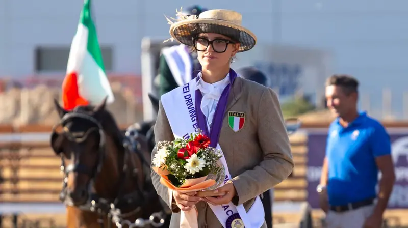 La giovane atleta di Travagliato sul podio