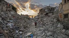 Le macerie dopo il sisma del 2016 - Foto Ansa © www.giornaledibrescia.it