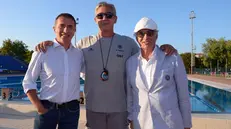 Il presidente Malchiodi, coach Bovo e l'indimenticato Borelli - © www.giornaledibrescia.it