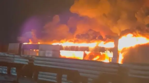 L'incendio a Erbusco
