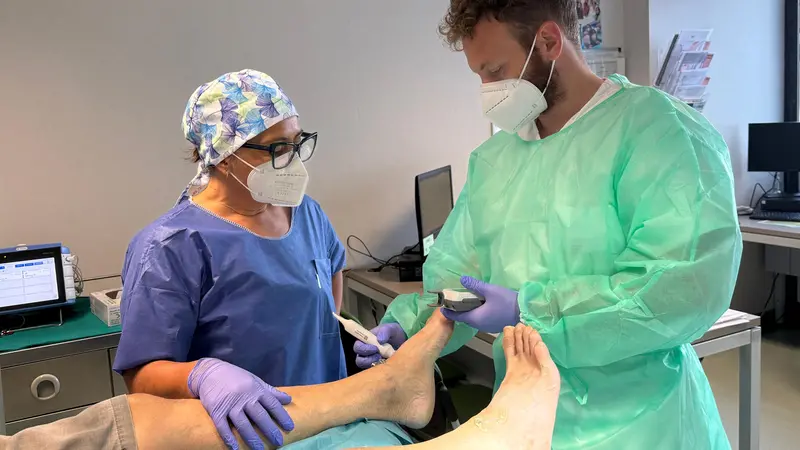 L'ambulatorio del Civile che segue i pazienti con piede diabetico