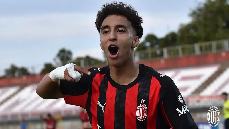 Jadid esulta dopo il gol nella finale scudetto Under 15 - Foto AC Milan