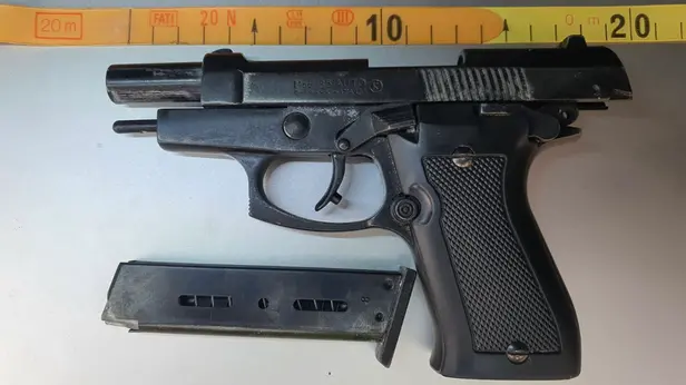 Una pistola scacciacani (dall'archivio)
