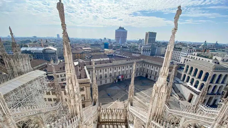 Milano vista dalle guglie del Duomo