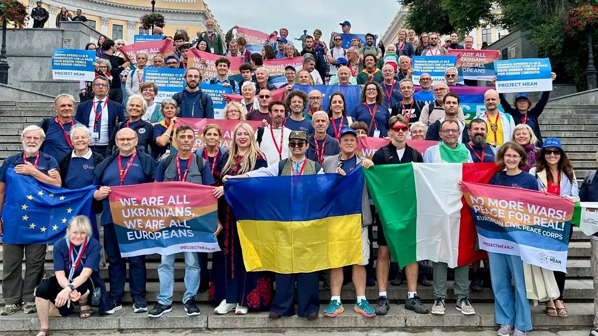 La delegazione del Movimento europeo di azione nonviolenta