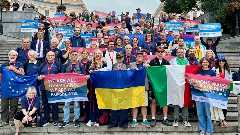 La delegazione del Movimento europeo di azione nonviolenta