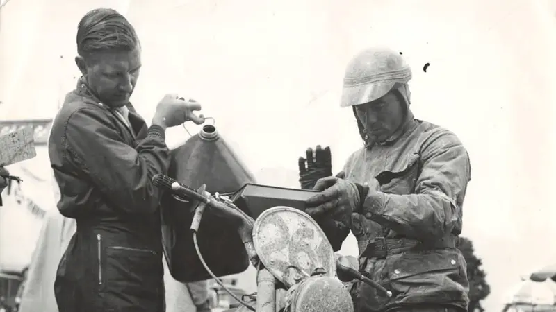 Gorini con la sua moto