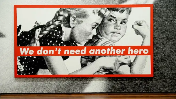 Un'opera di Barbara Kruger
