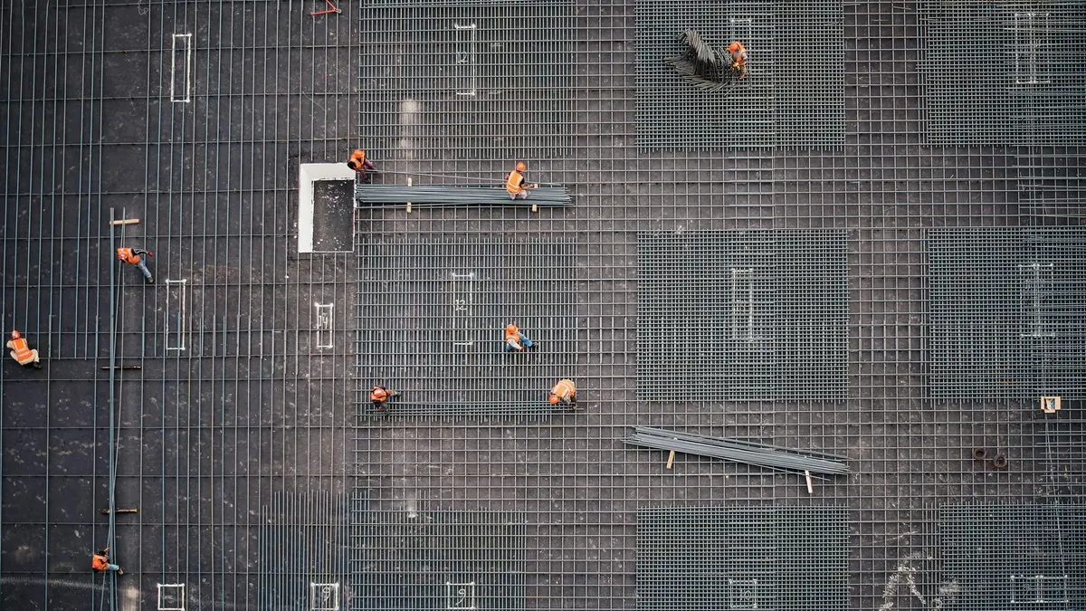 Un cantiere dall'alto