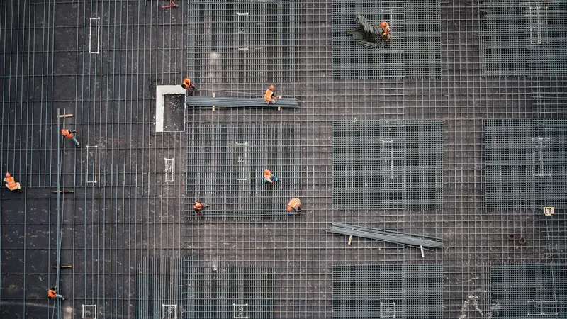 Un cantiere dall'alto