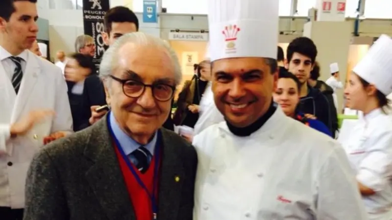 Maffioli con il grande Gualtiero Marchesi
