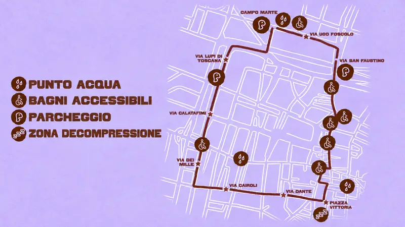 Il percorso del corteo 2026