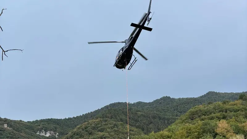 Un elicottero in azione