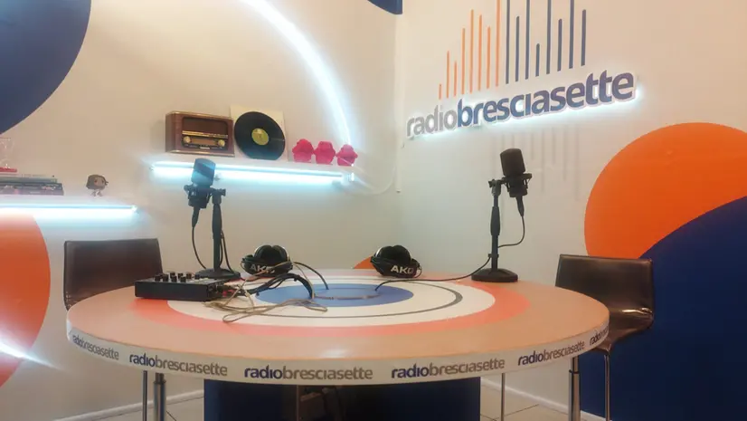 Lo studio di Radio Bresciasette