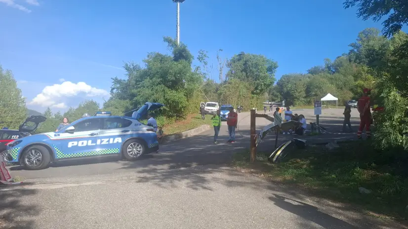 I rilievi dopo l'incidente