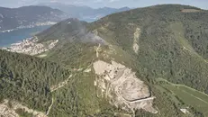 Le immagini del fumo scattate da un drone