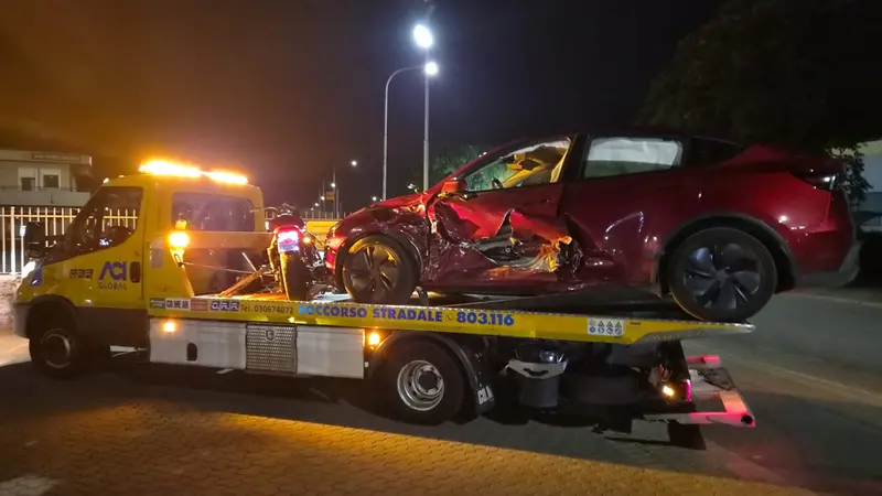 L'auto coinvolta nell'incidente