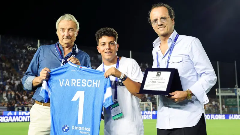 Vareschi in mezzo a Pasini e Olivini - Media house Union Brescia