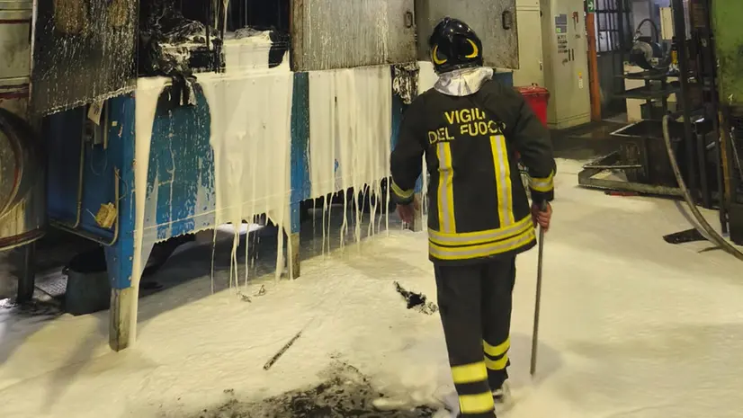 L'incendio a un forno in un'azienda di Puegnago del Garda