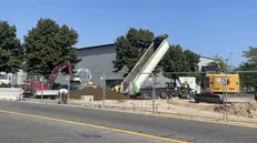 Il cantiere in via fermi