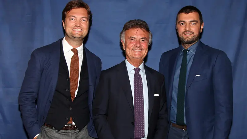 Giovanni Ciocca con i figli Filippo e Michele
