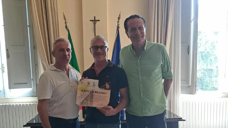 Il momento della premiazione a Palmi