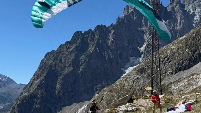 Con il parapendio