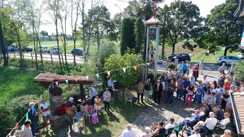 Il campanile privato nel giardino di casa Alberti