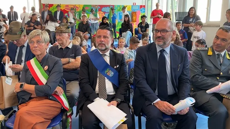 L'inaugurazione: da sinistra la sindaca Castelletti e il presidente della Provincia Moraschini - © www.giornaledibrescia.it