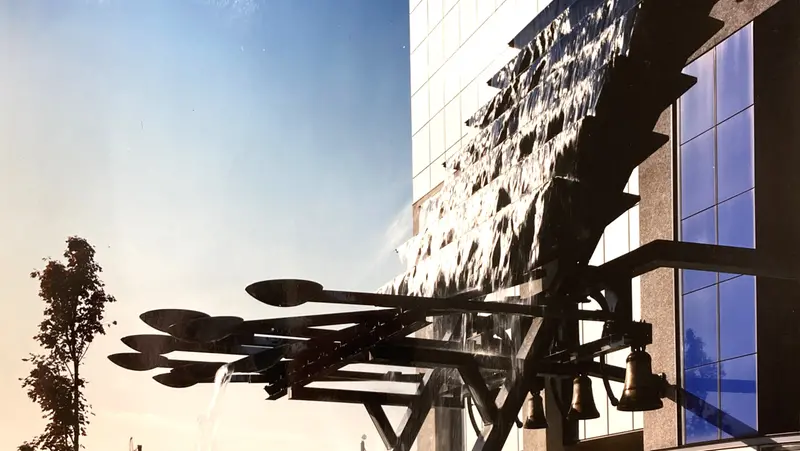 La fontana sonora in una foto degli anni Novanta