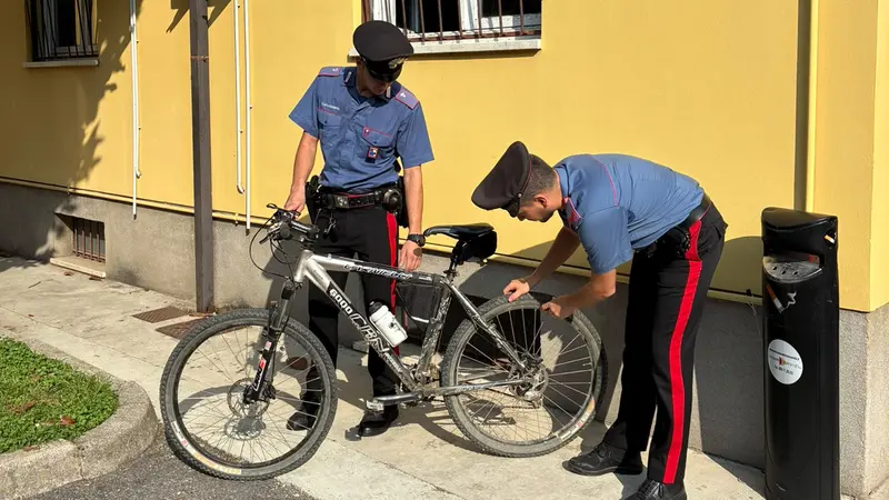 La bicicletta recuperata dai Carabinieri