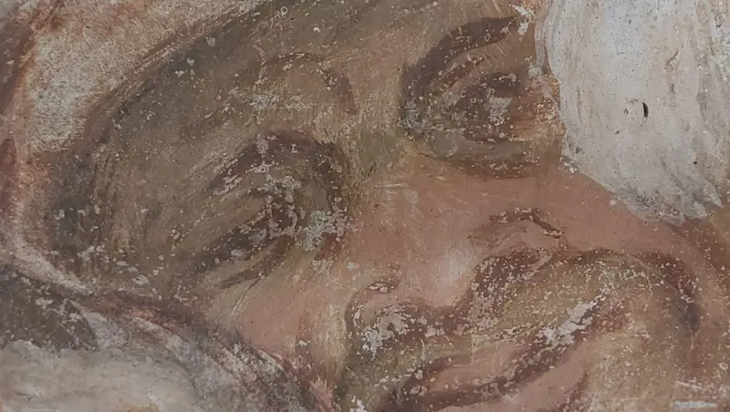 Un dettaglio di un affresco