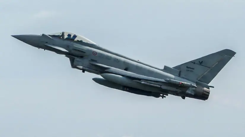 Un eurofighter - Foto Ansa © www.giornaledibrescia.it